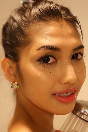 20 year old Thai ladyboy has a blowjob added to a uncontaminated with passenger