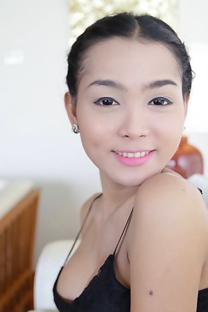 22 year ancient busty Thai ladyboy gets undecorated plus poses for migrant