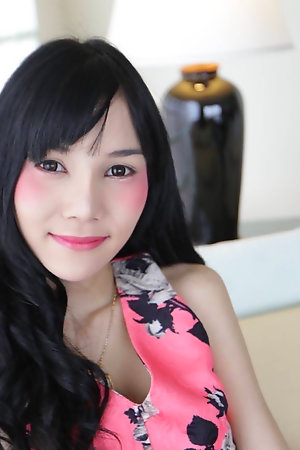 19 domain old Thai ladyboy strips down relating to her hairy cock